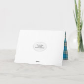 Blauwe speldenkaart Hartelijk dank Kaart (Achterkant)