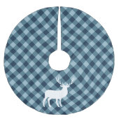 Blauwe speldenstaart en witte staaf | Vakantie Kerstboom Rok (Voorkant)