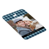 Blauwe speldenstaart en witte staaf | Vakantie Magneet (Rechterzijde)