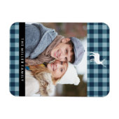 Blauwe speldenstaart en witte staaf | Vakantie Magneet (Horizontaal)