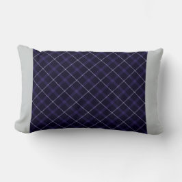 Blauwe speldenstang / Tartan met vaste strepen Kussen