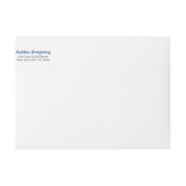 Blauwe speldenverpakking rond label (Voorkant)