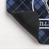 Blauwe speldenvis en haak-monogram muismat (Hoek)