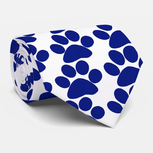 Blauwe speldepots afdrukken stropdas (Opgerold)