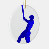 Blauwe speler keramisch ornament (Rechts)