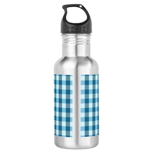 Blauwe spelnaam waterfles  (Achterkant)