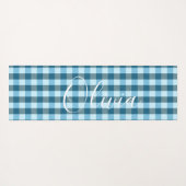 Blauwe spelnaam yogamat (Achterkant (horizontaal))