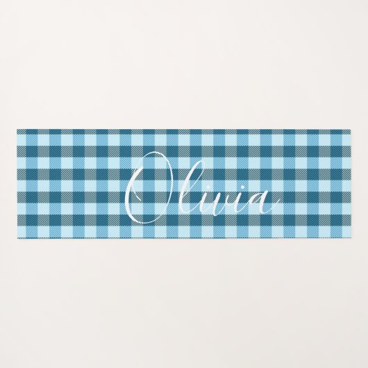 Blauwe spelnaam yogamat (Achterkant (horizontaal))