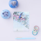 Blauwe Spider Vogel Bloem Print | Spin Liefhebbers Flyer (Enkel)