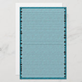 Blauwe spiderweb, geboord briefpapier (Voorkant / Achterkant)