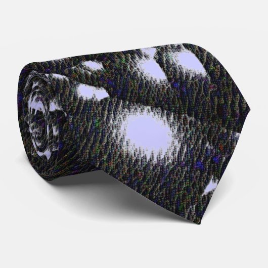 Blauwe Spijker Bubbles 2 Stropdas (Opgerold)