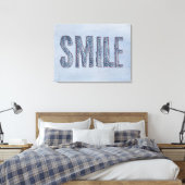 blauwe spijker glimlach canvas afdruk (Insitu (Slaapkamer))