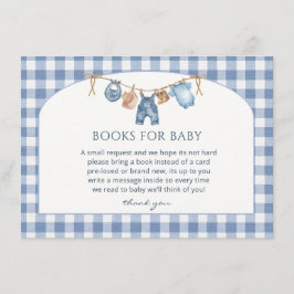 Blauwe Spijkerbaby Shower Cowboy Informatiekaartje