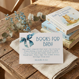 Blauwe Spijkerbabyboeken voor baby-bijlage kaart
