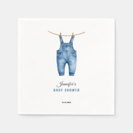 Blauwe Spijkerbabyfeest - Denimthema Servet