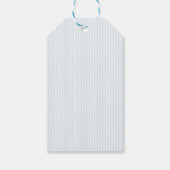 Blauwe spijkerboog babyshower cadeaulabel (Achterkant)