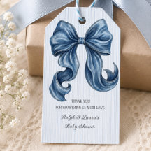 Blauwe spijkerboog babyshower
