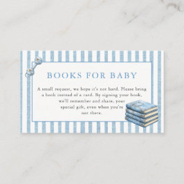 Blauwe spijkerbroek baby baby shower denim boeken informatiekaartje
