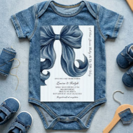 Blauwe spijkerbroek baby shower kaart