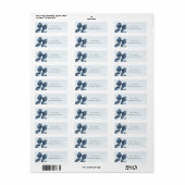 Blauwe spijkerbroek boog babyshower etiket (Full Sheet)