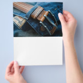 Blauwe spijkerbroek flyer (Hand)