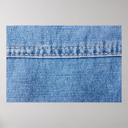 Blauwe spijkerbroek naait de structuur van de slui poster (Voorkant)