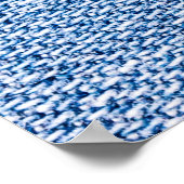 Blauwe spijkerbroek naait de structuur van de slui poster (Hoek)