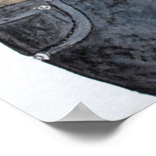 Blauwe spijkerbroek poster (Hoek)