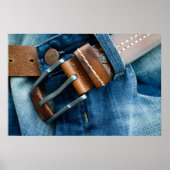 Blauwe spijkerbroek poster (Voorkant)