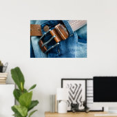 Blauwe spijkerbroek poster (Thuiskantoor)