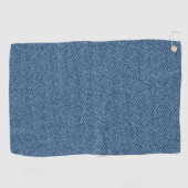 Blauwe spijkerbroek stof, jeans denim textuur. golfhanddoek (Horizontaal)