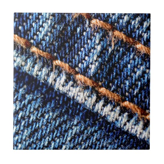 Blauwe spijkerbroeken maken textuur dicht. tegeltje (Voorkant)