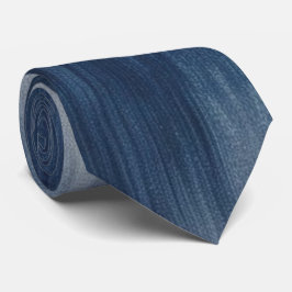 Blauwe spijkerstof das