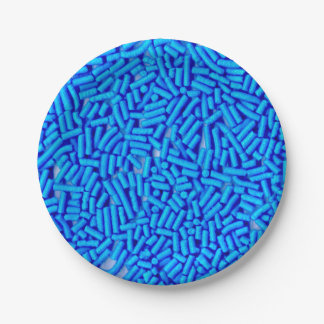 Blauwe Spikkels Blauwe Jimmies Papieren Bordje