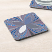 Blauwe spin bier onderzetter (Linkerzijde)