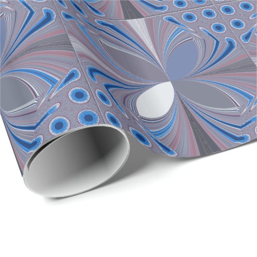 Blauwe spin cadeaupapier (Rol Hoek)