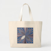 Blauwe spin grote tote bag (Voorkant)