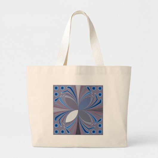 Blauwe spin grote tote bag (Voorkant)