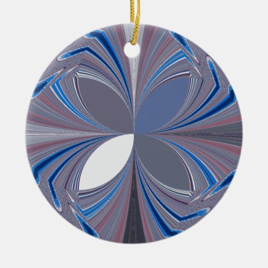 Blauwe spin keramisch ornament (Voorkant)