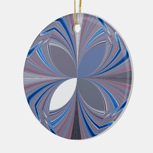 Blauwe spin keramisch ornament (Links)