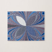 Blauwe spin legpuzzel (Horizontaal)