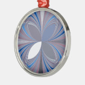 Blauwe spin metalen ornament (Links)