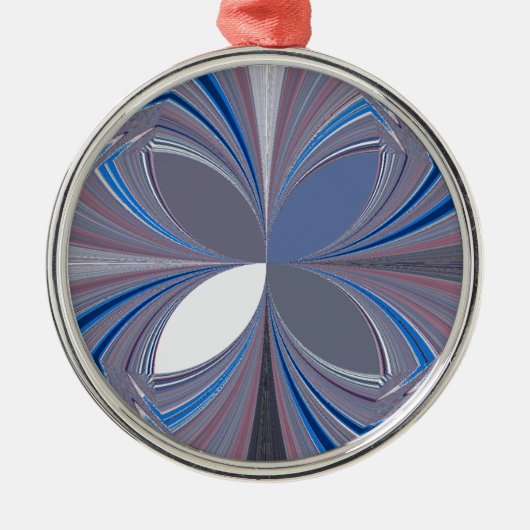 Blauwe spin metalen ornament (Voorkant)