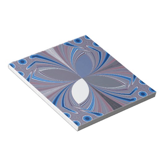 Blauwe spin notitieblok (Schuin)