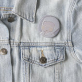 Blauwe spin ronde button 5,7 cm (In situ)