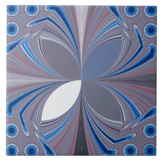 Blauwe spin tegeltje (Voorkant)