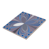 Blauwe spin tegeltje (Zijkant)