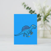 Blauwe Spinosaurus Briefkaart (Staand voorkant)