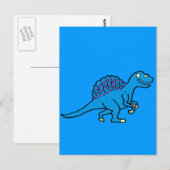 Blauwe Spinosaurus Briefkaart (Voorkant / Achterkant)