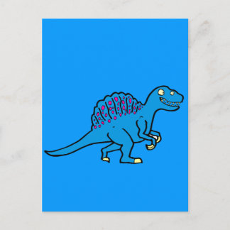 Blauwe Spinosaurus Briefkaart